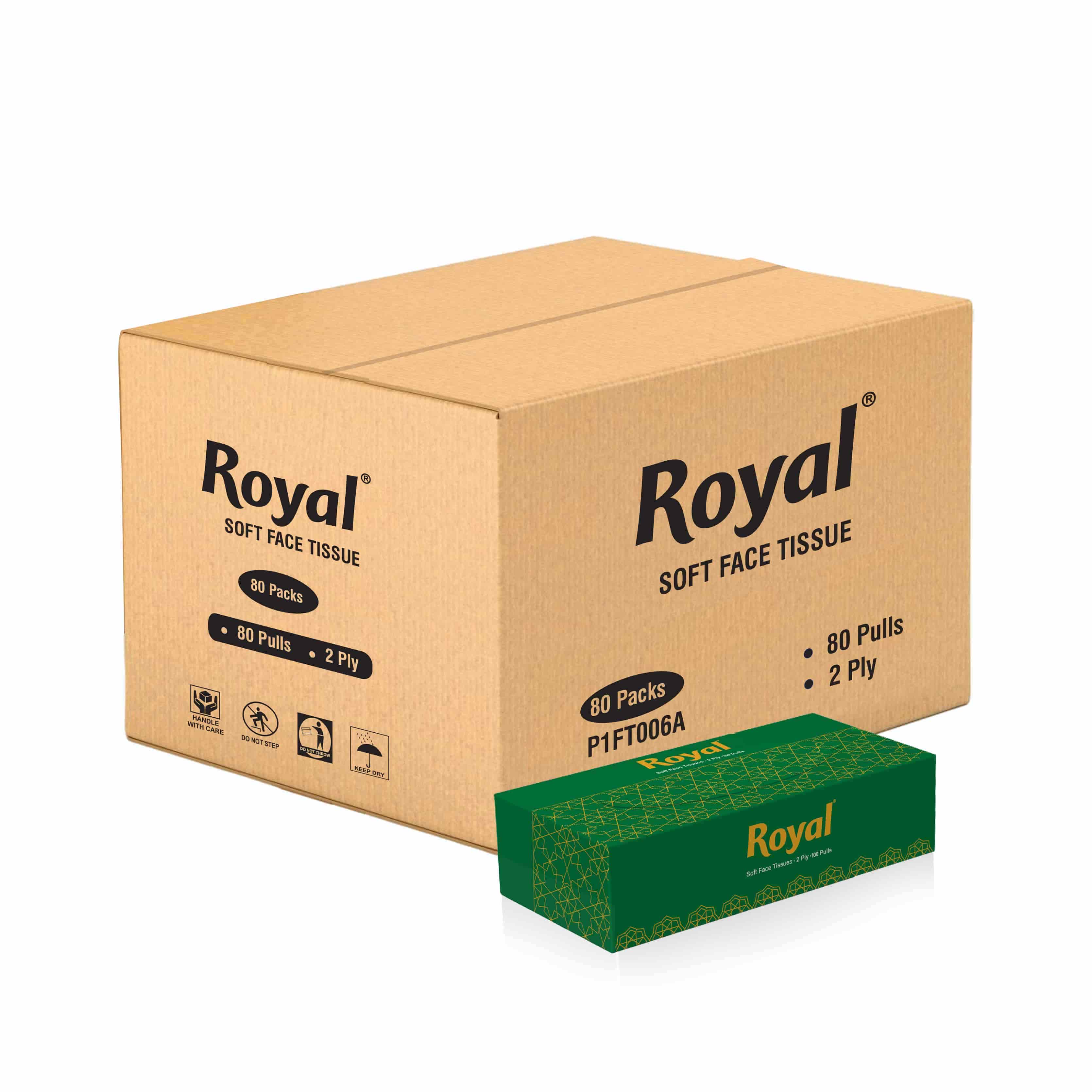 Royal Tissue Paper Box 80 Pulls